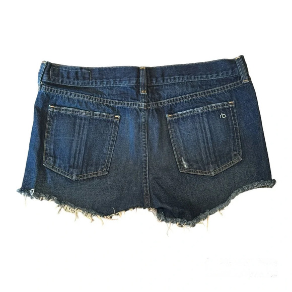 Rag & Bone Cut Off Jean Shorts Size 28 Doris Distressed Fray Hem Denim Jorts - Picture 3 of 16